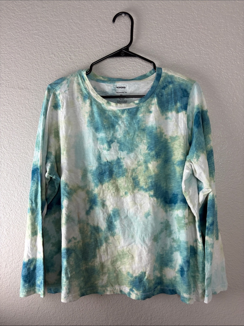 Sonoma blue/green tye dye long sleeve shirt XL